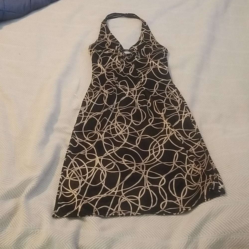 Black with gold accent dress